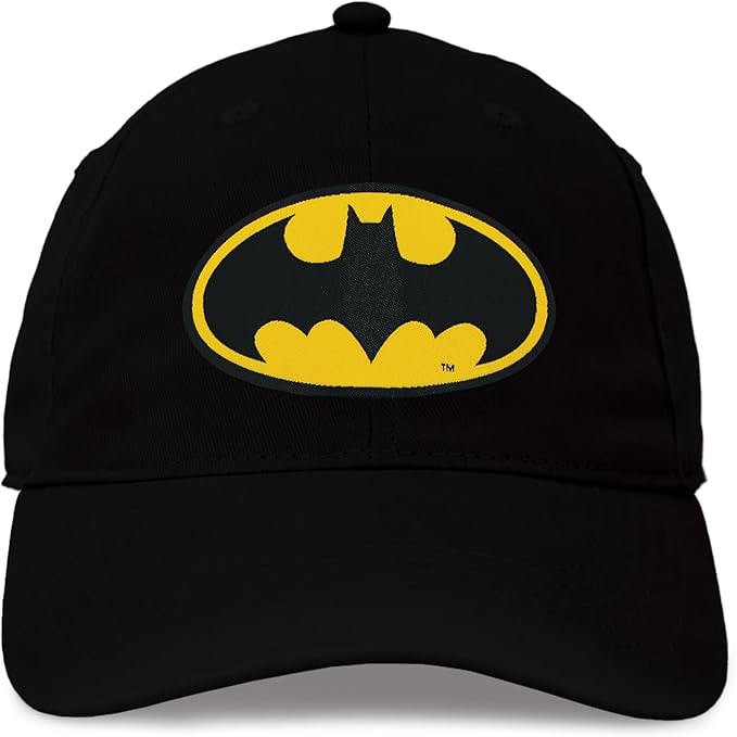 ABG Accessories Batman Hats for Men Baseball Cap, Cute Trendy Hat for Women Baseball Caps, Lightweight Adjustable Caps for Men, Women, Teens and Kids, Black