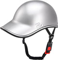 Adult Baseball Cap Helmet - Urban Style for Golf, Low Profile Urban Commute PU Retro Leather Hat for Men & Women