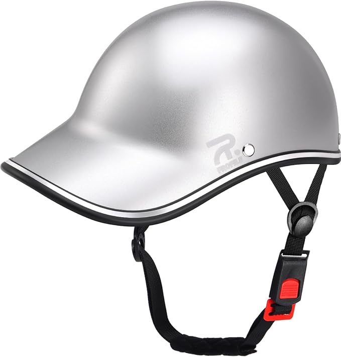 Adult Baseball Cap Helmet - Urban Style for Golf, Low Profile Urban Commute PU Retro Leather Hat for Men & Women