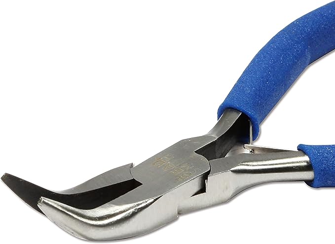 The Beadsmith Color-ID Bent Chain Nose Plier – 5 inches – Blue Comfort Grip - Image 5