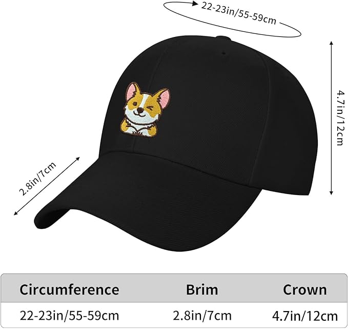 Embroidered Baseball Cap for Women Men Adjustable Baseball Hat Black Baseball Cap Trucker Hat