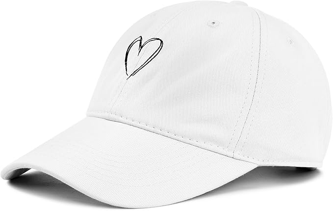 Zando 2026 Trendy Heart Baseball Caps for Women Men Girls Dad Adjustable Cute Cotton Trucker Hat for Casual Travel Sports