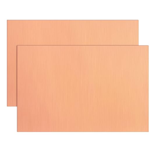 2PCS Copper Sheet, 8” x 12”, 24 Gauge, Double-Sided Attached Film Copper Plates - Image 4