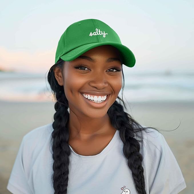 DALIX Salty Embroidered Cotton Beach Baseball Cap Adjustable Dad Hat Womens