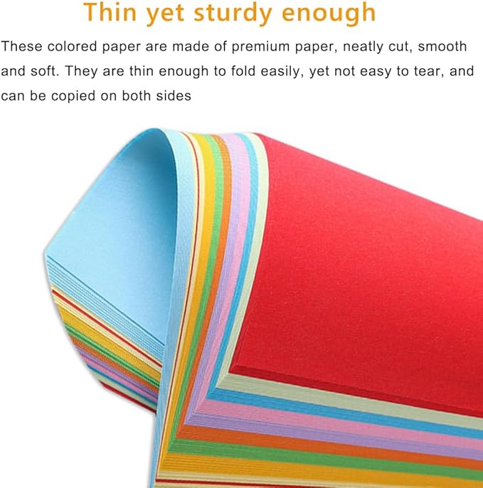 A4 Origami Paper Black 100 Sheets, 8.27×11.7 inch Double Sided Color Easy Fold - Image 4