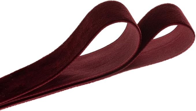 Vintage Burgundy Velvet Ribbon, 1 Inch X 25Yd - Image 3