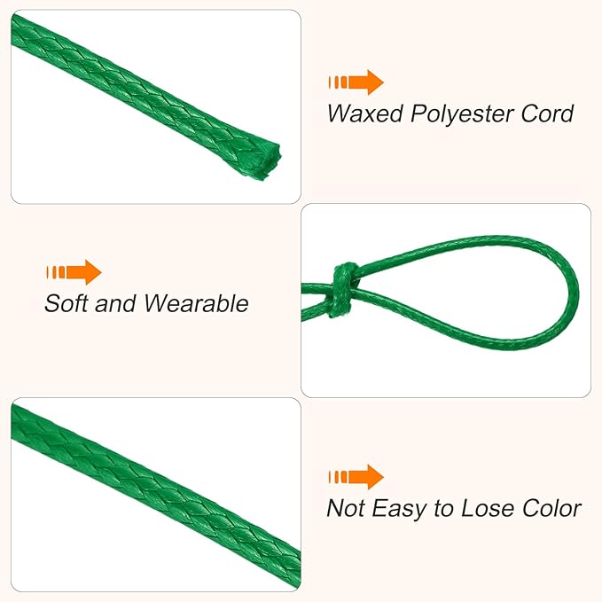 MECCANIXITY Waxed Cord 1.5mm Waxed Thread 87 Yard Wax String Leather Cord - Image 3