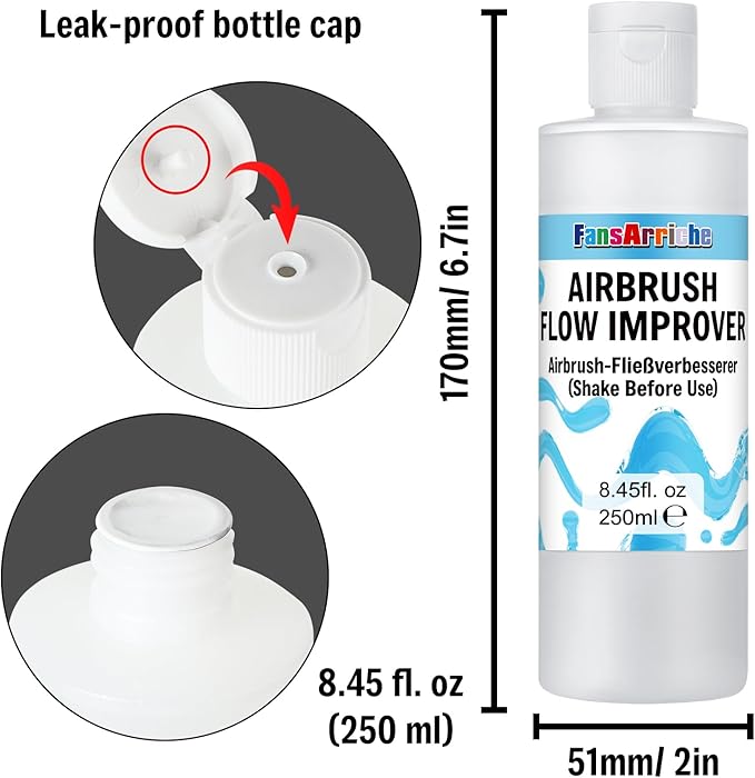 FansArriche Airbrush Flow Improver, 250 ml Bottle - Image 4