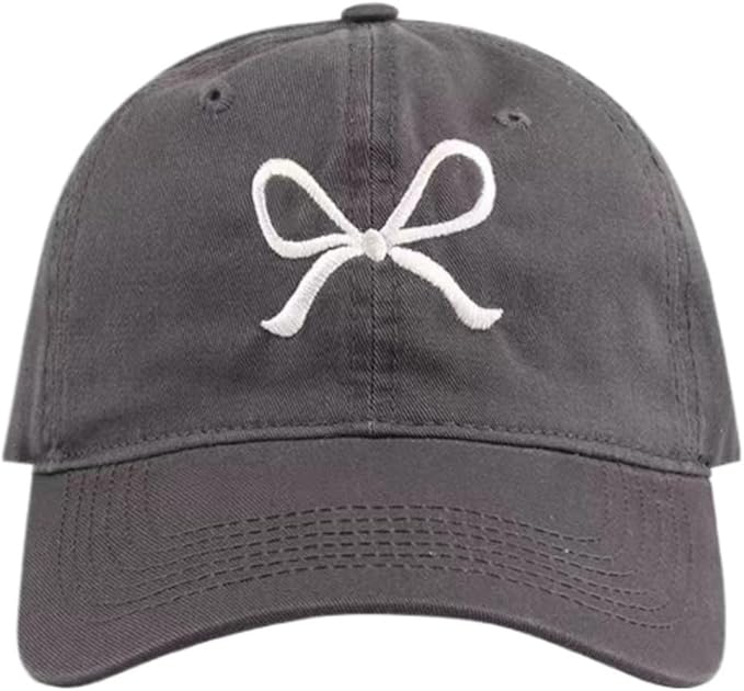 Sumleno Womens Trendy Cute Bow Baseball Cap Y2k Aesthetic Preppy Sun Cap Hiking Travel Trucker Hat Accessories