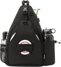 MOYAQI Disc Golf Bag with Retriever Holder and Storage Pockets, Disc Golf Backpack with 8-10 Disc Capacity, Padded Adjustable Strap and Back Panel, Lightweight and Durable