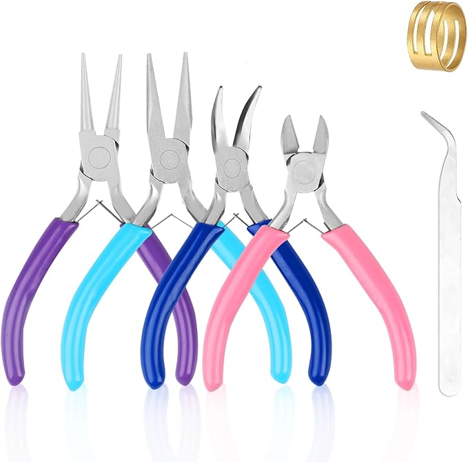 4 Pack Jewelry Making Pliers Tools Set, Jewelry Making Needle Nose Chain Nose by MUZHUPGUZ