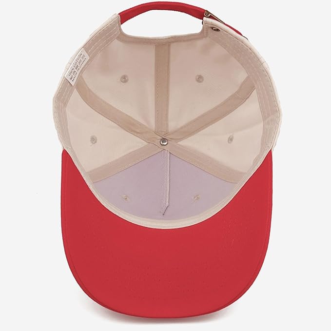 Two-Tone Cotton Baseball Cap with Embroidered Western Sayings - Adjustable Cowboy Style Hat for Men and Women