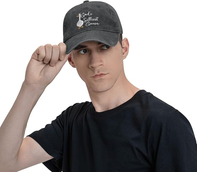 Funny Goose Hat Silly Goose On The Loose Hat Men Baseball Hats Funny Cap