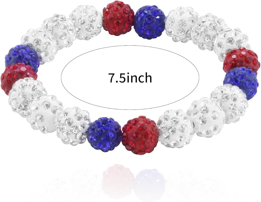 Baseball Bracelet for Women Men Baseball Mom Accessories Essentials Stuff Sparking Bead Bracelet Jewelry Baseballs Sport Fan Bracelet for Sports Game Team