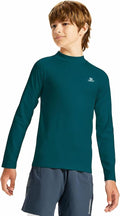 DEVOROPA Youth Boys Compression Thermal Shirt Long Sleeve Kids Fleece Baselayer Soccer Baseball Undershirt Slim/Regular/Husky