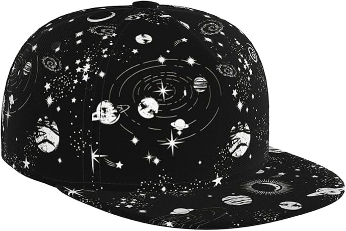 Fashion Snapback Hat for Men Women, Hip Hop Style Baseball Cap Flat Bill Hats Adjustable Trucker Sun Hat