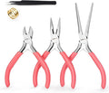 3 PCS Mini Pliers Set, Diagonal and Long Nose, Small Plier Tool by WISEPRO