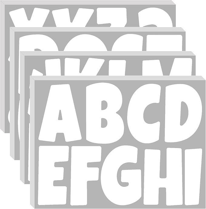 Bemeol Letter Stickers 351 Pieces 4 Inch Bulletin Board Letters Alphabet Cutout by Bemeol