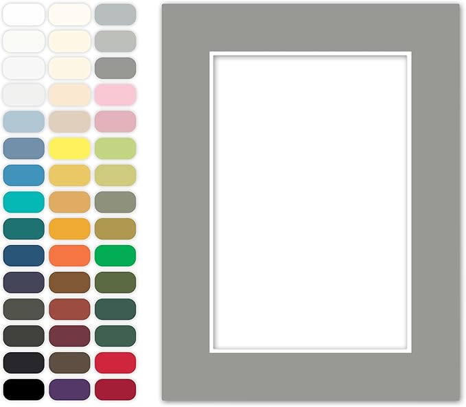 Poster Master Mid Gray Matboard – 4-Ply Acid-Free Picture Mat Board by PosterMaster