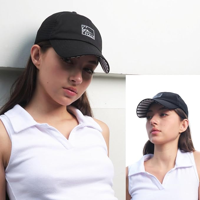 Baseball Cap for Women in Cute Dad Hat Design with Mesh to Stay Cool at The Beach in Summer