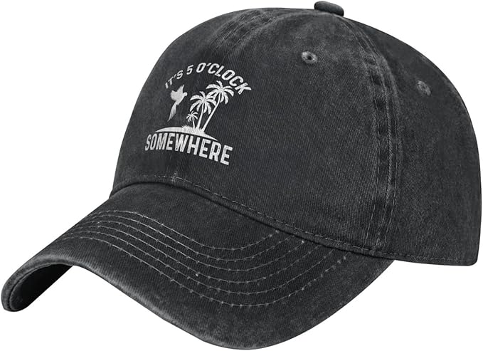 Philysonic 5 Oclock Somewhere Hat It is 5 Oclock Somewhere Hat Women Baseball Hat Cool Hats