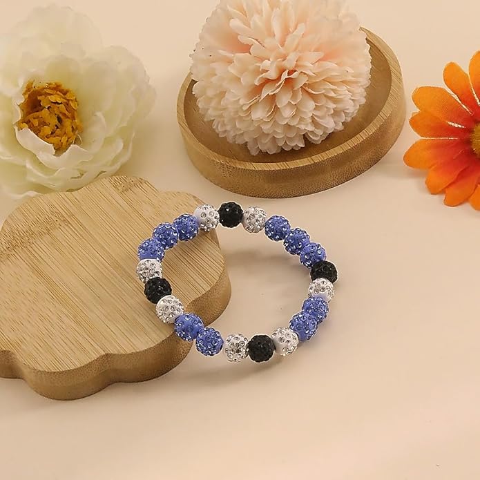 Baseball Bracelet for Women Men Baseball Mom Accessories Essentials Stuff Sparking Bead Bracelet Jewelry Baseballs Sport Fan Bracelet for Sports Game Team