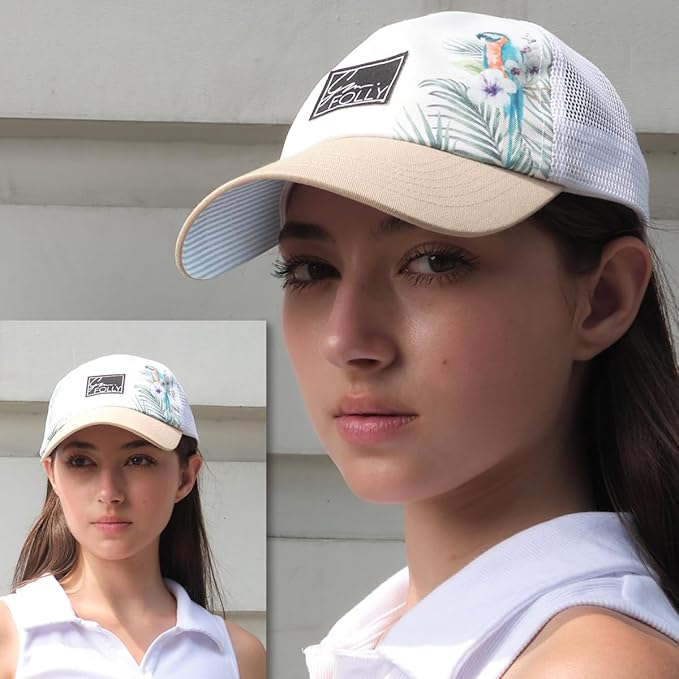 Baseball Cap for Women in Cute Dad Hat Design with Mesh to Stay Cool at The Beach in Summer