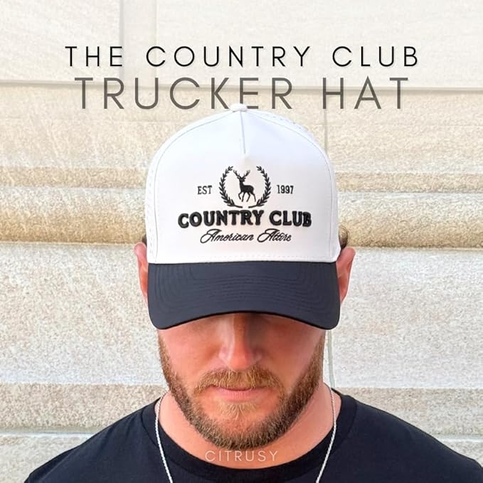 CITRUSY Athletic Trucker Golf Hat | Performance Mens 5 Panel Cap | Cool Breathable Waterproof Workout Running Snapback