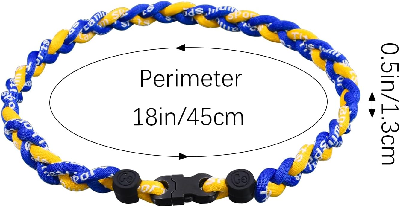 18inch Baseball Necklace,Fashion Tri-Braided Rope Tornado Necklace for Sports Fan
