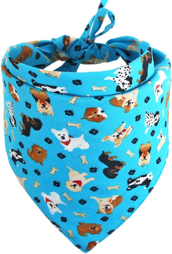 Dog Bandana Reversible Triangle Bibs Scarf Accessories for Cats Pets Animals