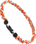 18inch Baseball Necklace,Fashion Tri-Braided Rope Tornado Necklace for Sports Fan