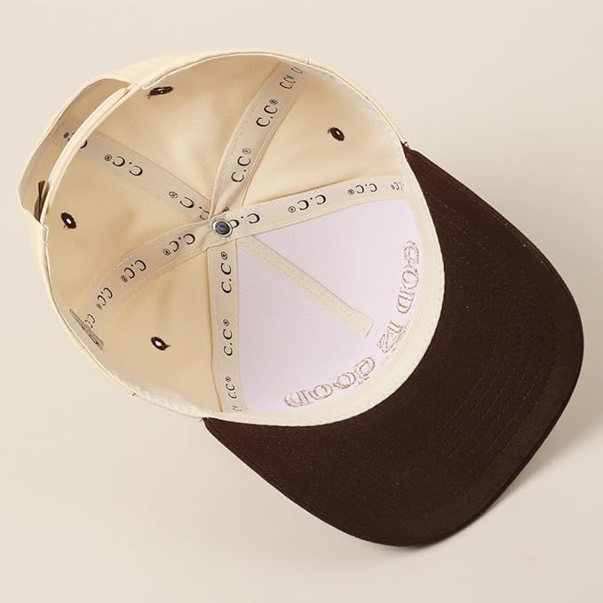 MIRMARU Two-Tone Vintage Canvas Trucker Hats for Men & Women, Adjustable Size Baseball Caps with Trendy Embroidered Design
