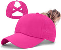 ZTL Women's High Ponytail Baseball Cap Performance Running Hat Quick Dry Mesh Sports Cap Unstructured Dad Trucker Hats