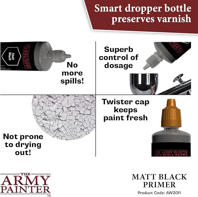 The Army Painter, 100 ml Warpaints Air Primer Matt Black - Image 4