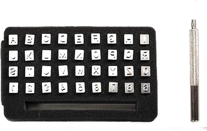26 PCS Capital Leathercraft Metal Letter Stamps Punch Set, 1/4” Steel Printing - Image 3