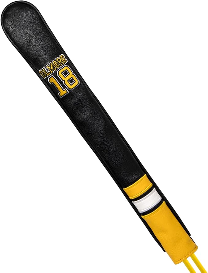 Golf Headcovers Happy Gilmore Golf Club Head Covers Advanced Embroidery Premium Leather Driver Headcover Fairway Wood Covers Hybrid Head Covers, Golf Mallet Blade Putter Cover