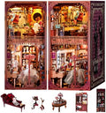 fifijoy DIY Book Nook Kit - Theatre Dressing Room DIY Miniature Dollhouse Booknook Kit for Adults, 3D Wooden Puzzle Bookend Bookshelf Insert Decor, Gift for Family, Friends (with White Light)