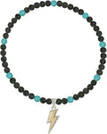 Baseball Necklace for Men 16/18/20 Inch Bling Ice Collection Lightning Bolt Pendant Necklace for Women Rhinestone Clay Beaded Discoball Accessories Gifts for Baseball Team Players Lovers