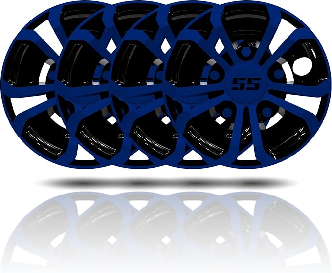 Golf Cart SS Wheel Covers Hub Caps for EZGO Club Car Yamaha, 8 inch Golf Cart Hub Caps, Set of 4 Wheel Covers
