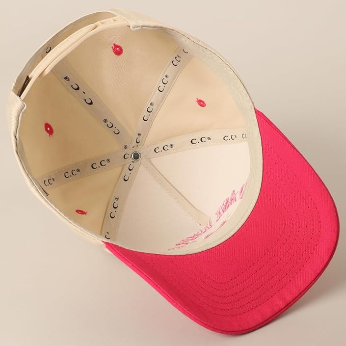 MIRMARU Two-Tone Vintage Canvas Trucker Hats for Men & Women, Adjustable Size Baseball Caps with Trendy Embroidered Design