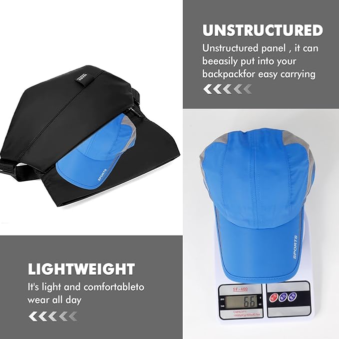 Running Hat Mesh Baseball Cap Unstructured Sports Cap Outdoors Sun Hat for Men Women