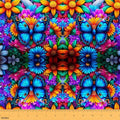 Colorful Butterfly Upholstery Fabric for Chairs Rainbow Flowers Fabric by The Yard 109"x63", Rustic Butterflies Watercolor Beetles Aesthetic Animal Sewing Fabric DIY Projects