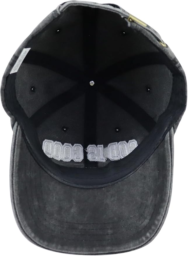 God is Good All The Time Hat for Men Women, Funny Adjustable Cotton Embroidered Jesus Christian Faith Baseball Cap