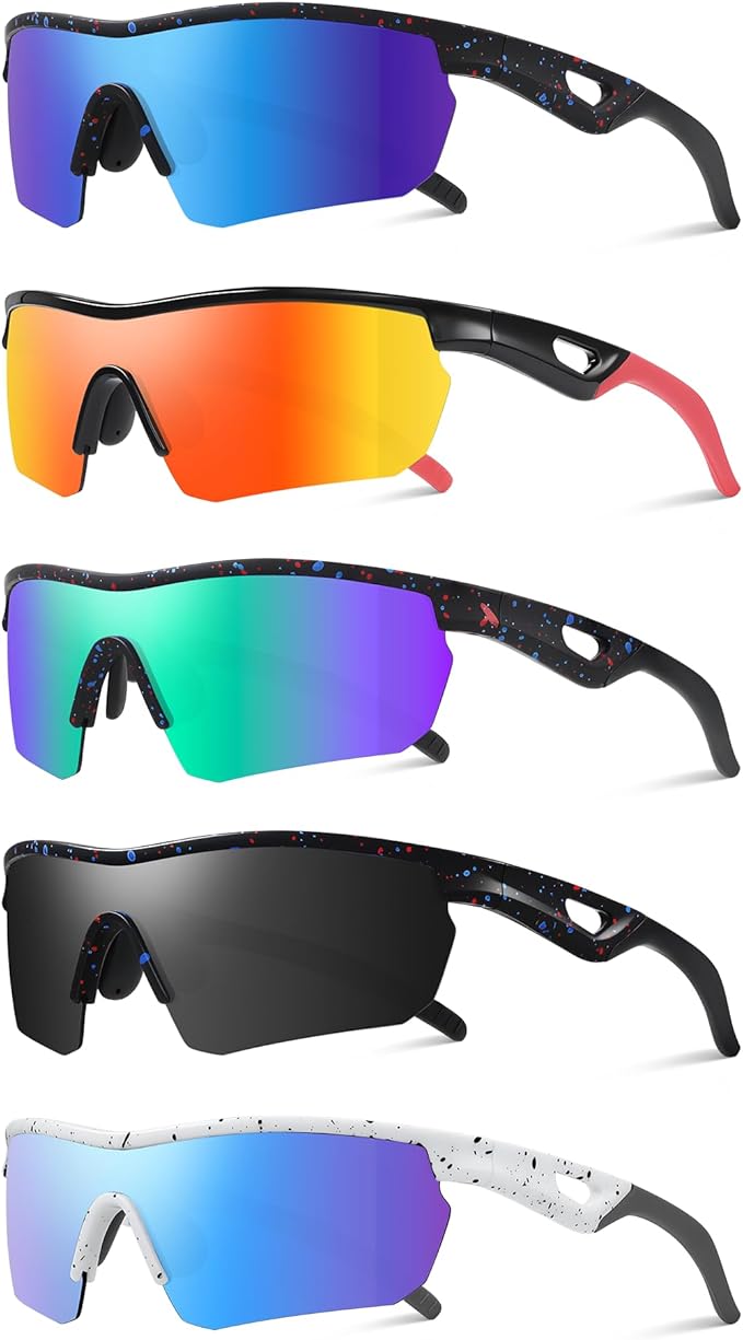 Kids Sunglasses Youth Baseball Sunglasses for Boys Girls 3-12 Polarized Softball Sports Goggles UV Protection