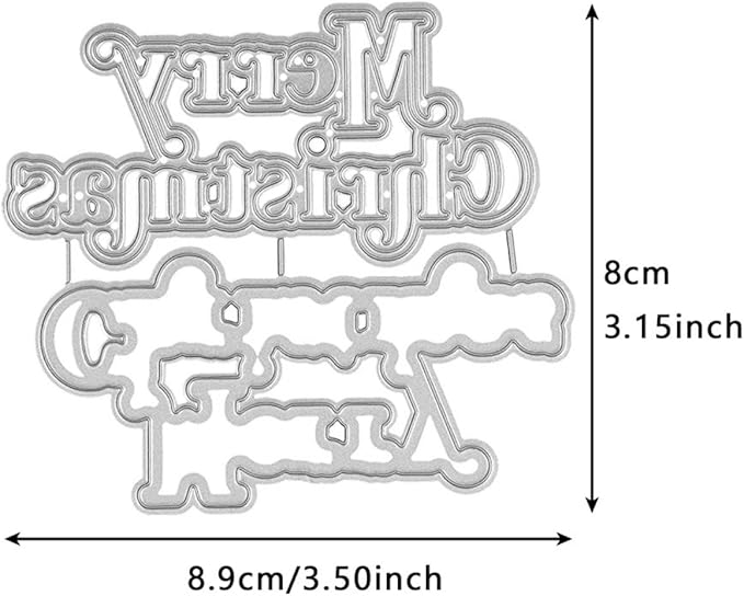 Metal Cutting Dies DIY Merry Christams Embossing Stencil Template Scrapbooking - Image 7