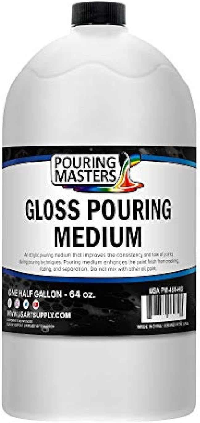 U.S. Art Supply Professional Gloss Pouring Medium 64oz by USArtSupply