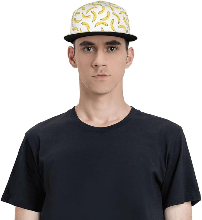 Fashion Snapback Hat for Men Women, Hip Hop Style Baseball Cap Flat Bill Hats Adjustable Trucker Sun Hat