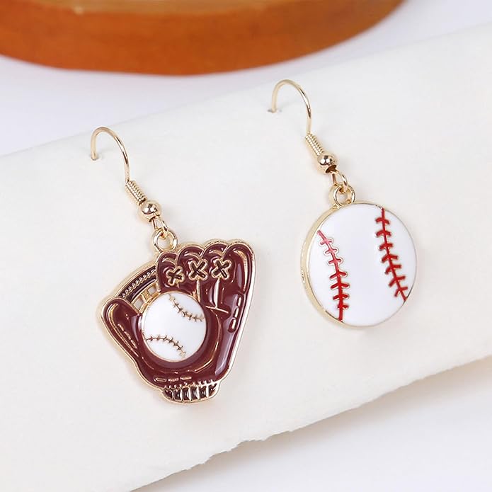 Baseball Earrings for Women Baseball Mom Accessories Essentials Game Day Fan Gifts Lightweight Sports Stud Earrings Jewelry Game Day Shirts Women