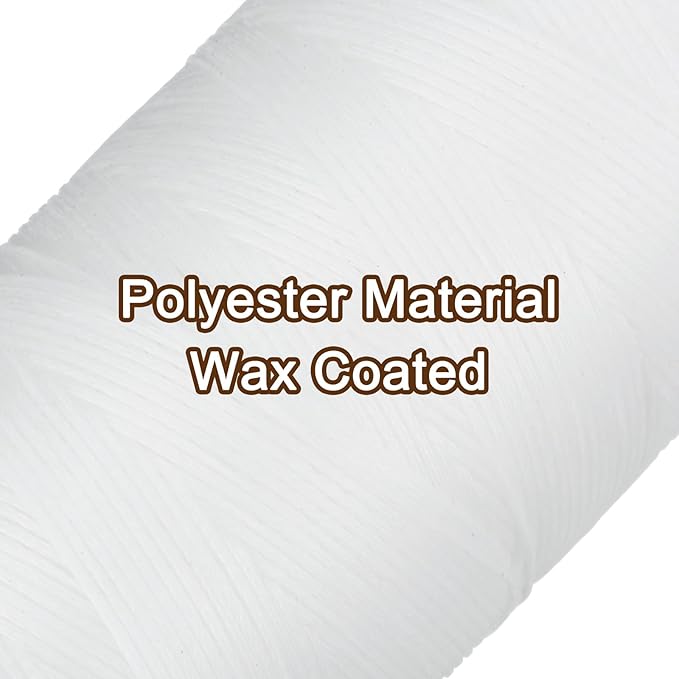 Uxcell 150D 0.8mm Flat Waxed Polyester Leather Sewing Thread, 284 Yards - Image 4