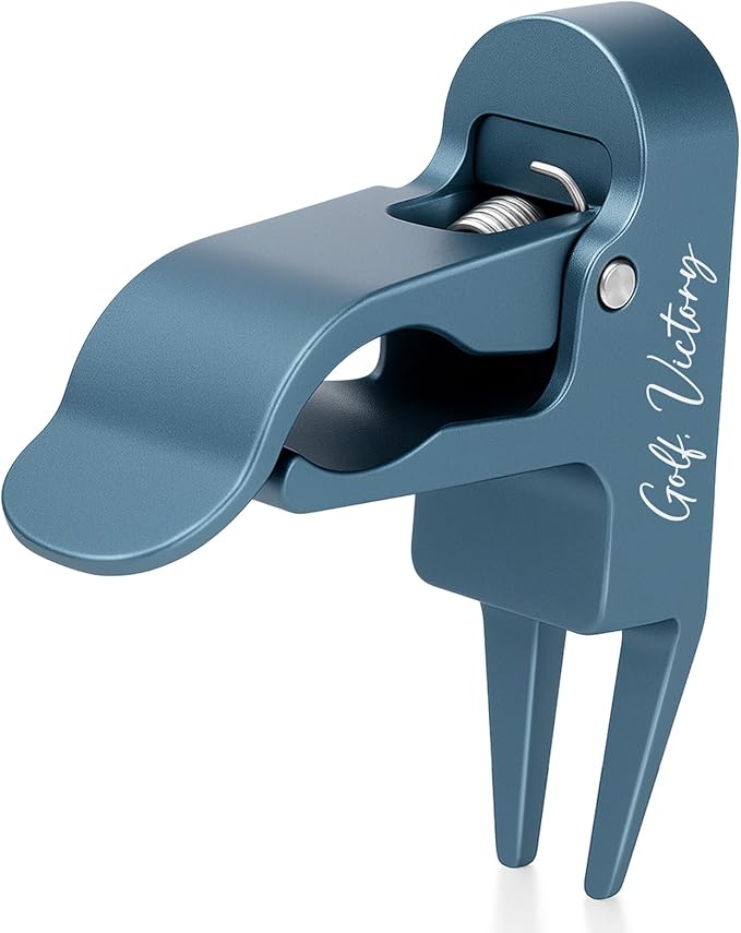 Magnetic Golf Holder Clip with Divot Tool Hold Item in The Grass for Golf Cart Aluminum Alloy Stand Clip - Universal Golf Cart Hold 30-60 Rings Magnetic Clip Golf Gifts Golf Accessories